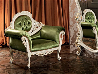 Upholstered armchair with armrests Modenese Luxury Interiors 11518 factory MODENESE GASTONE from Italy