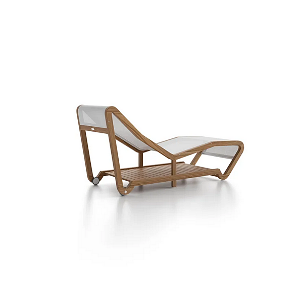 Teak chaise longue with soft back Atmosphera Infinity IN.LT. factory ATMOSPHERA from Italy. Foto №8