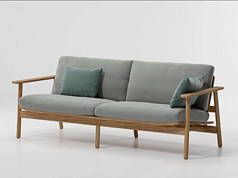 Upholstered wooden garden sofa Riva KETTAL