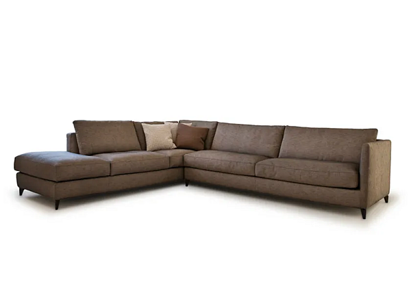 Sectional sofa in fabric or leather VIBIEFFE 910 Zone Slim factory VIBIEFFE from Italy. Foto №1