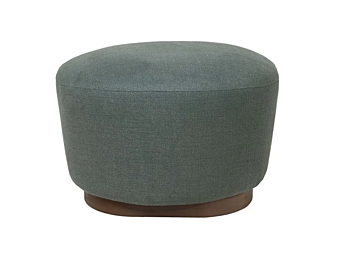 Oval Pouf in Linen by CHELINI Spot Collection factory CHELINI from Italy