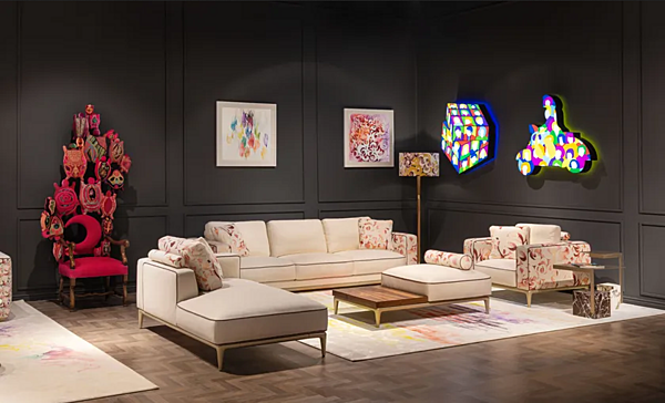 Three-seater fabric sofa with soft back FORMITALIA Moon H -Sofa-B factory FORMITALIA from Italy. Foto №3