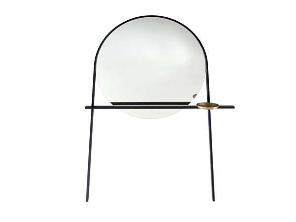 Round wall-mounted mirror glass and steel Geoffrey LIGNE ROSET 11250896 factory LIGNE ROSET from Italy. Foto №1