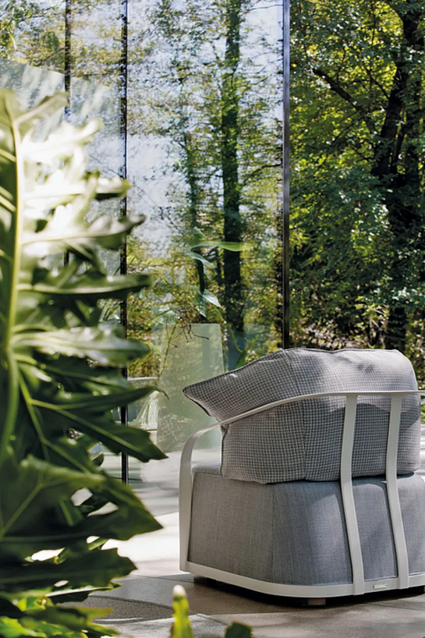 Fabric garden armchair with removable cover and armrests Atmosphera Tango TG.PL factory ATMOSPHERA from Italy. Foto №3