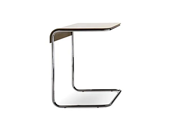 High Side Table in Tanned Leather and Steel by i 4 Mariani