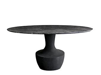 Round table with marble top and quartz base Potocco Anfora 879 T 897/T