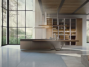Custom kitchen with island Essenza Supernatural original by Martini Interiors
