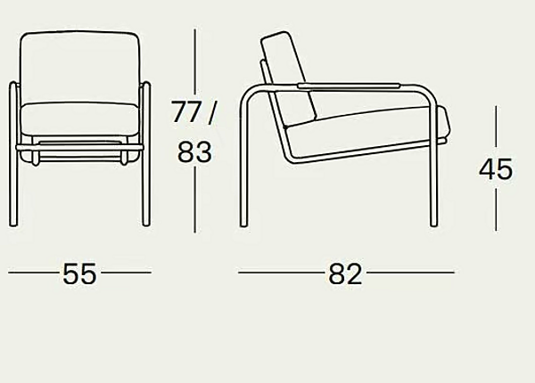 Upholstered armchair with soft back Susanna ZANOTTA factory ZANOTTA from Italy. Foto №10