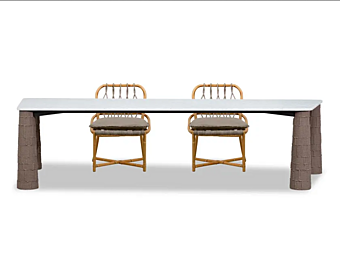 Marble garden table Nevada BAXTER factory BAXTER from Italy
