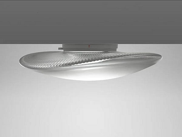 LED ceiling lamp made of blown glass Loop Fabbian factory Fabbian from Italy. Foto №5