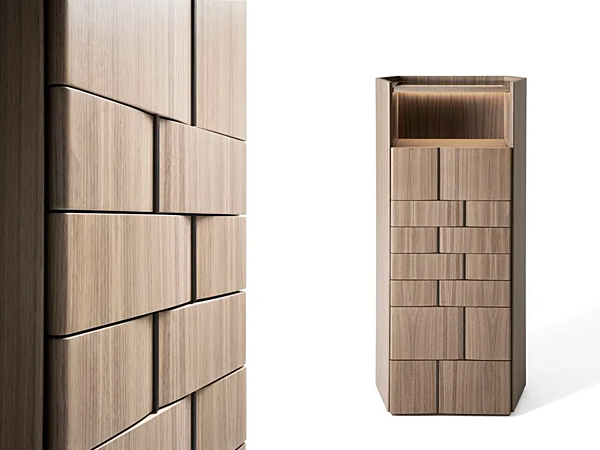 Wooden Tall Chest of Drawers Delphi GIORGETTI factory GIORGETTI from Italy. Foto №2