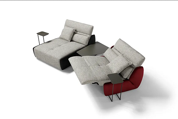 Egoitaliano 2 Seater Fabric Recliner Sofa with Electric Motion Selfy factory Egoitaliano from Italy. Foto №3