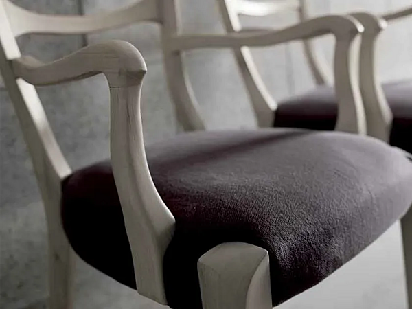 Wooden chair with armrests DALE Capotavola L 643 factory DALE from Italy. Foto №10