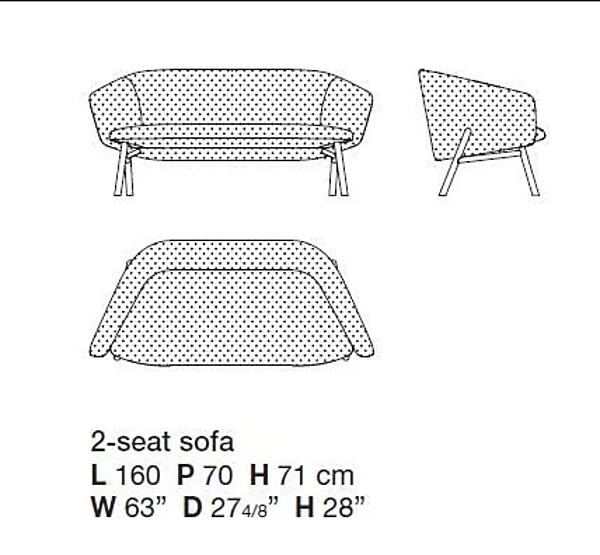 Garden Sofa with Soft Backrest Sunbrella Kristalia Tuile factory Kristalia from Italy. Foto №11