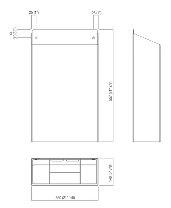 Stainless Steel Bathroom Waste Bin AGAPE Mach 2 factory Agape from Italy. Foto №2