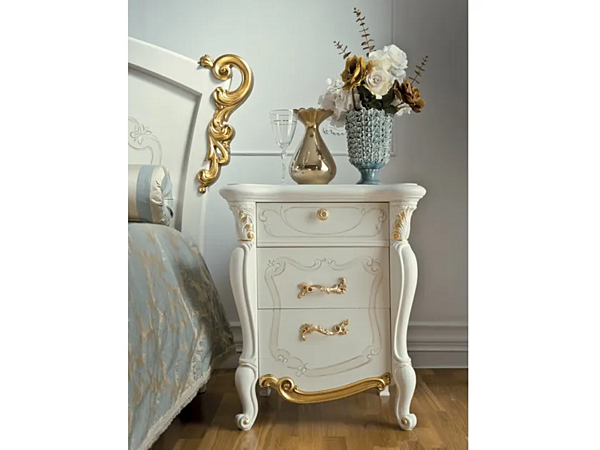 Wooden bedside table with drawers CASA +39 La Fenice 1306 factory CASA +39 from Italy. Foto №2