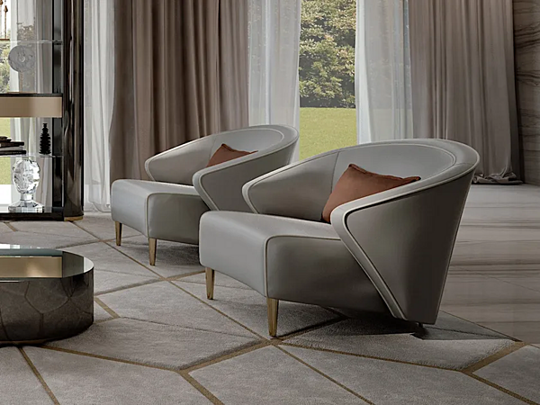 Armchair with armrests upholstered fabric Bizzotto Italia Wave factory Bizzotto Italia from Italy. Foto №3