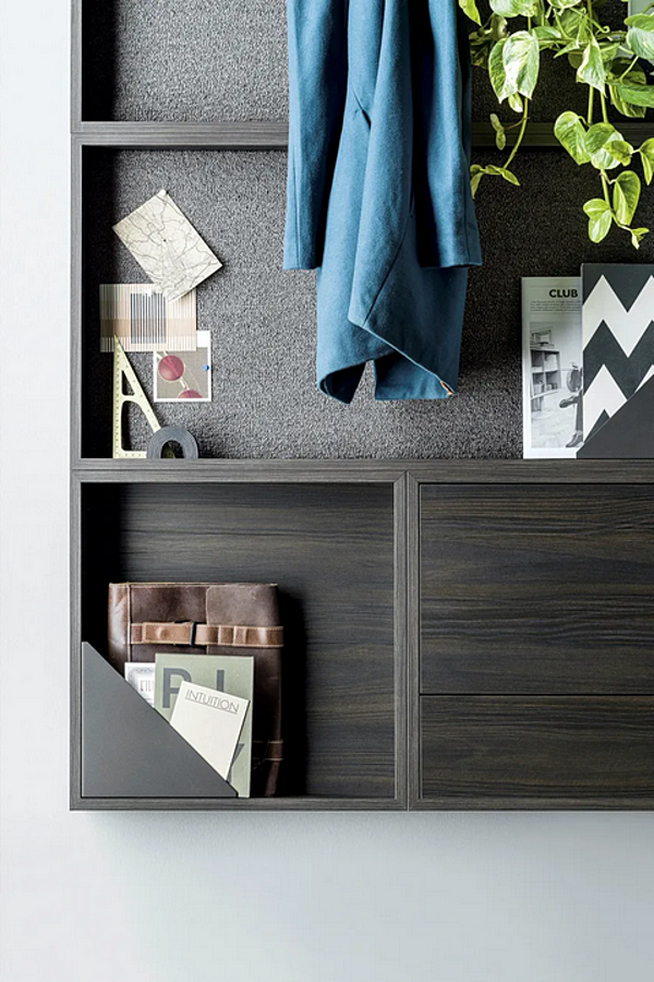 Open wall cabinet with mirrored back NOVAMOBILI Cube Collection factory NOVAMOBILI from Italy. Foto №2
