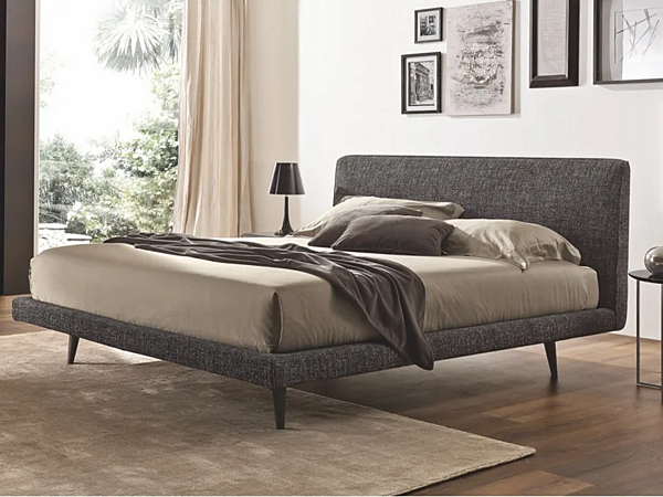 Upholstered double bed with padded headboard Duomo Design Gladys factory Duomo Design from Italy. Foto №1