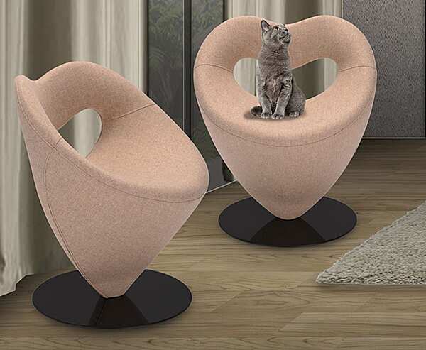 Swivel fabric easy chair Lov Adrenalina IMB1072182, IMB1071343, IMB1071344, IMB1071345, IMB1071346, IMB1071902, IMB1072112, IMB1054329 factory ADRENALINA from Italy. Foto №7