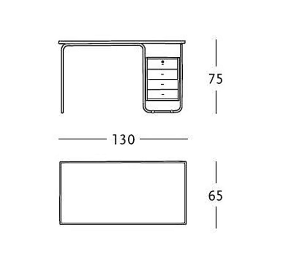 Stainless Steel Office Desk with Drawers ZANOTTA Comacina factory ZANOTTA from Italy. Foto №5