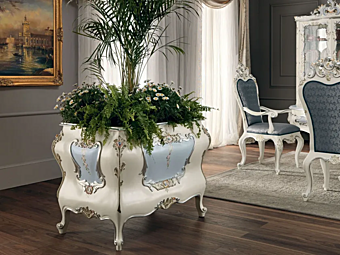 Solid Wood Plant Pot Modenese Luxury Interiors 11637 factory MODENESE GASTONE from Italy