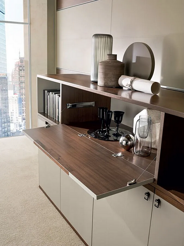 Office storage unit with drawers leather and melamine i 4 Mariani Avatar factory i 4 Mariani from Italy. Foto №5