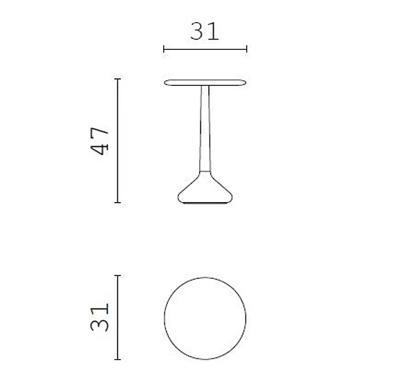 Round wooden high side table Eda CPRN HOMOOD factory CPRN HOMOOD from Italy. Foto №2