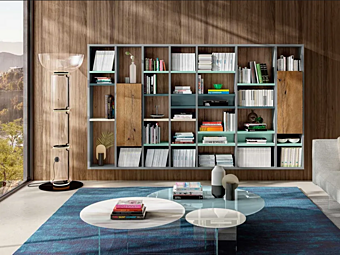 Sectional bookcase 30mm wood LAGO 1210 Sectional bookcase 30mm wood LAGO 1210 factory LAGO from Italy