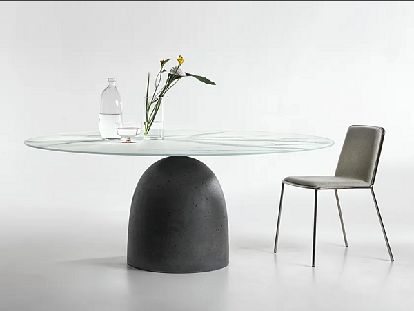 Round Glass Table Janeiro XGlass LAGO factory LAGO from Italy. Foto №1