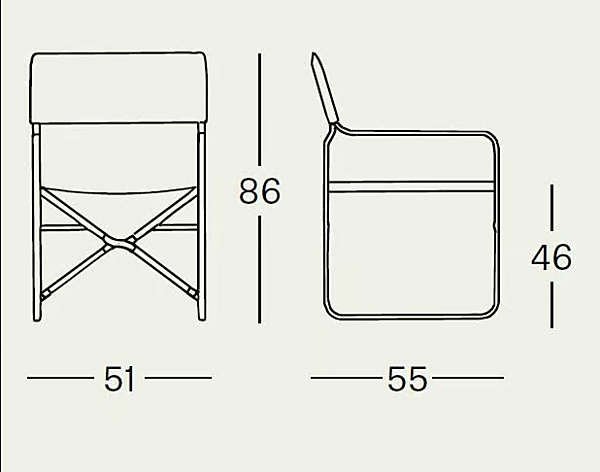 Folding chair April ZANOTTA aluminum lightweight design factory ZANOTTA from Italy. Foto №7