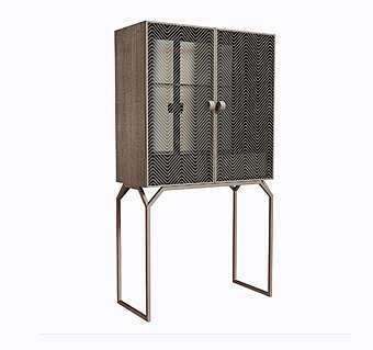 Metal and Glass Bar Cabinet with Tray Dragonfly by CPRN HOMOOD D630