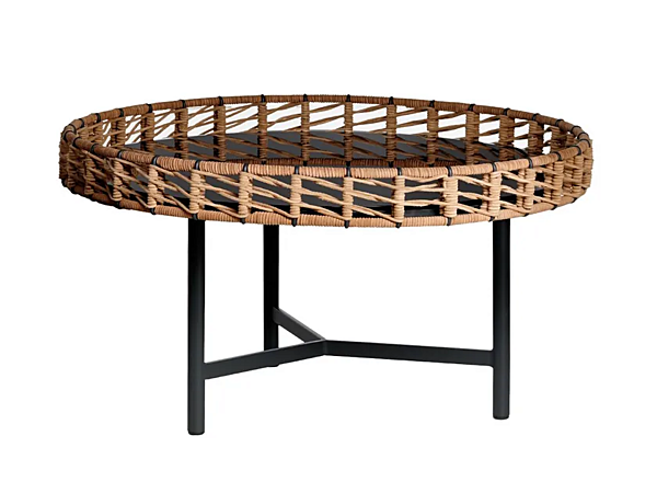 Round Rope Coffee Table with Glass Top Potocco Ropu 888 TBC 888/TBC factory POTOCCO from Italy. Foto №1