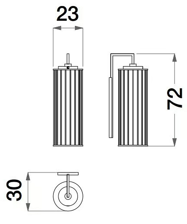 Metal wall lamp with fixed arm Sesto Senso CPRN HOMOOD S582 factory CPRN HOMOOD from Italy. Foto №3