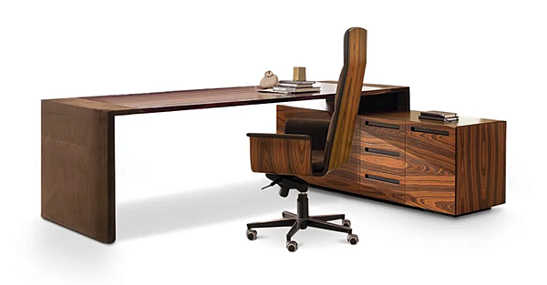 L-shaped wooden executive desk Crossing i 4 Mariani factory i 4 Mariani from Italy. Foto №3