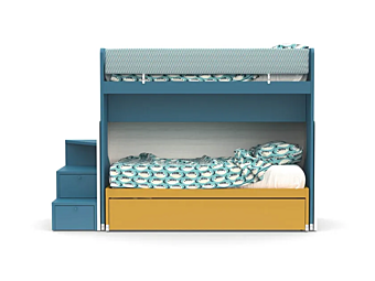 Trundle bunk bed for kids in wood Nidi Slot factory nidi from Italy