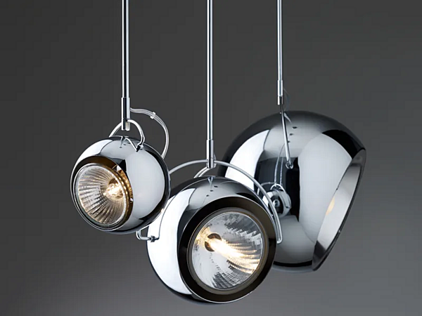 Metal Pendant Lamp Beluga Steel Fabbian factory Fabbian from Italy. Foto №6