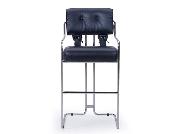 Leather Bar Stool with Armrests i 4 Mariani Tucroma factory i 4 Mariani from Italy. Foto №3