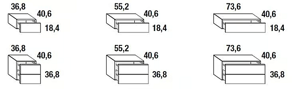 Wall mounted bedside table LAGO 36E8 0759 factory LAGO from Italy. Foto №2