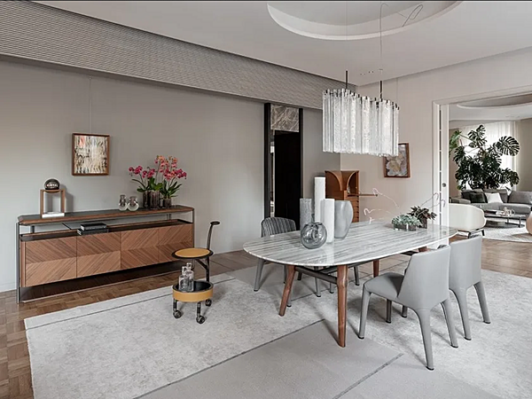 Walnut dining table AGO GIORGETTI 70400, 70405 factory GIORGETTI from Italy. Foto №5