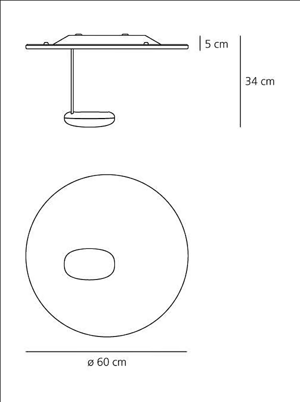 Wall Light Droplet Mini Aluminium Artemide 1471W10A, 1471110A factory Artemide from Italy. Foto №4