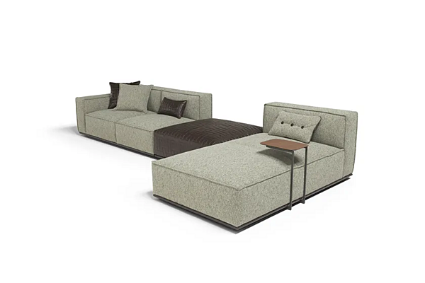 Sectional fabric sofa with soft back Egoitaliano Plaza factory Egoitaliano from Italy. Foto №7