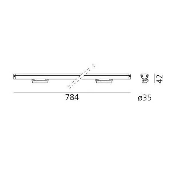 Aluminium outdoor wall and ceiling lamp Spike Artemide factory Artemide from Italy. Foto №8