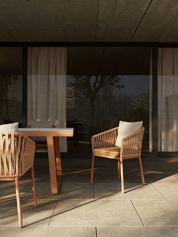 Garden chair with fabric upholstery KETTAL Grand Bitta KS7003700 factory KETTAL from Italy. Foto №3