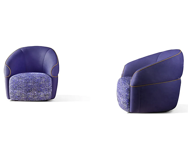 Armchair with armrests upholstered in fabric Egoitaliano Suni factory Egoitaliano from Italy. Foto №1