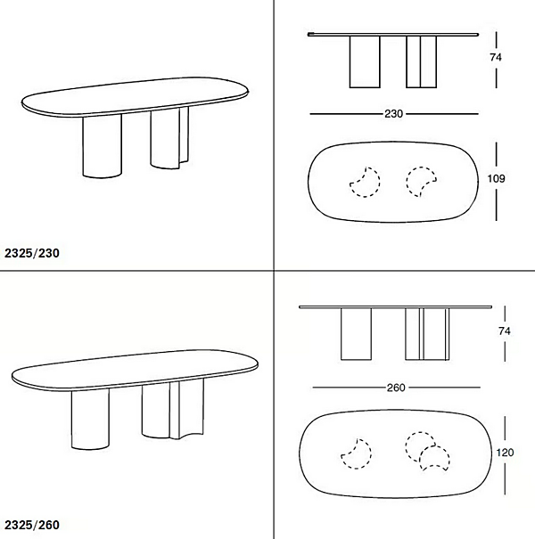 Oval table in glass and metal ZANOTTA BOL factory ZANOTTA from Italy. Foto №7