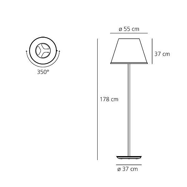 Parchment Paper Floor Lamp Choose Mega Artemide factory Artemide from Italy. Foto №4