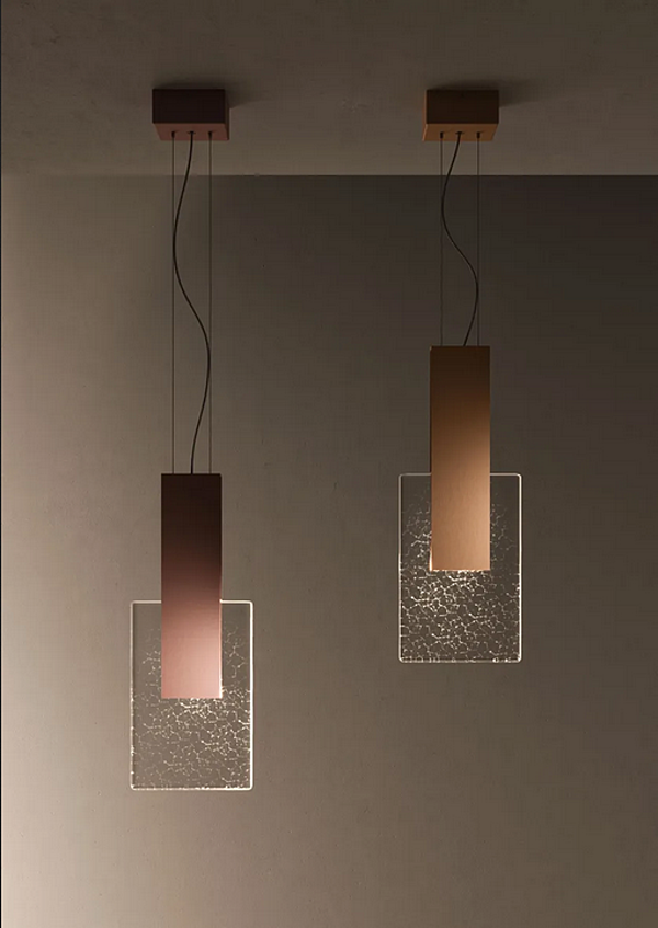 Pendant lamp Amulette Fabbian glass modern design factory Fabbian from Italy. Foto №6