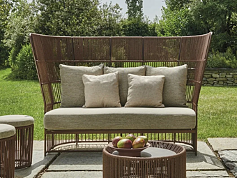 High back sofa with synthetic fiber weaving VARASCHIN Tibidabo 1248 High back sofa with synthetic fiber weaving VARASCHIN Tibidabo 1248 factory VARASCHIN from Italy