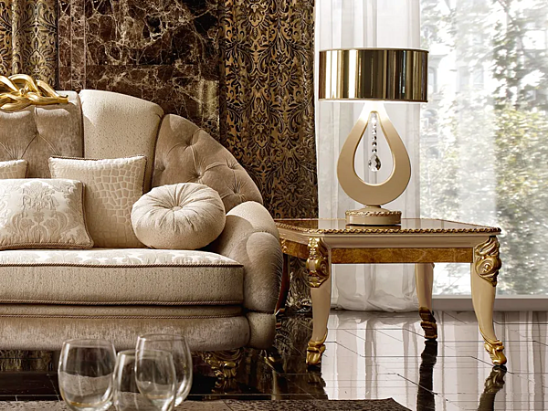 Square Coffee Table in Classic Style A.R. Arredamenti Harmony 326 factory A.R.ARREDAMENTI SRL from Italy. Foto №2